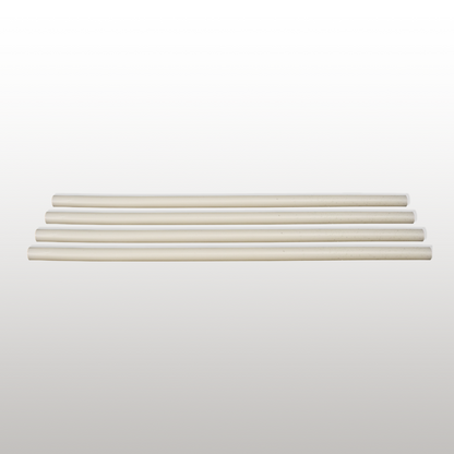 Unwrapped 7.75" x 0.24" Sustainable White Jumbo Drinking Straws 2,500 CT